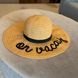 Fabulous Straw Sun Hat with Black band. On Vacay.